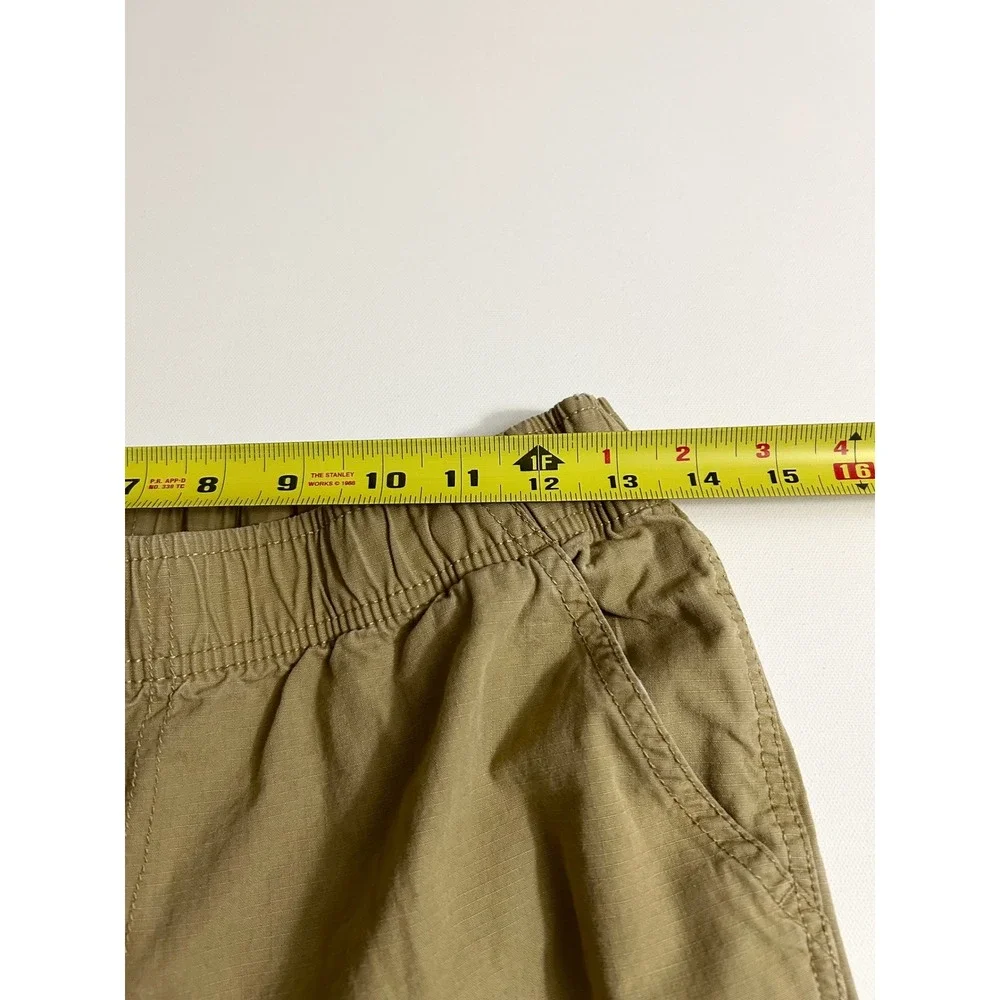 The Childrens Place Boys Khaki Cargo Shorts Size 18 Husky Ripstop Tan Elastic